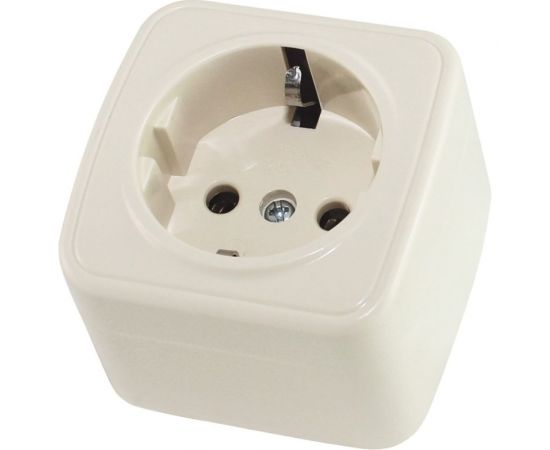 Розетка TDM 2П+З открытой установки IP20 16А, слоновая кость Дача Народная SQ1824-0021 – изображение 3