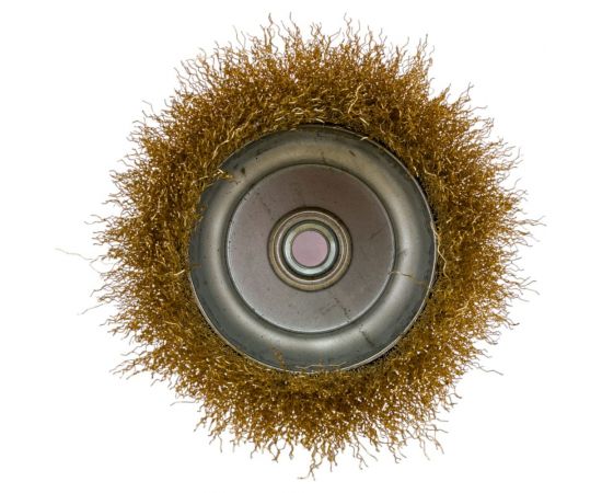 Щетка-чашка (125 мм; М14; латунь) для УШМ vertextools 12300-125 – изображение 4