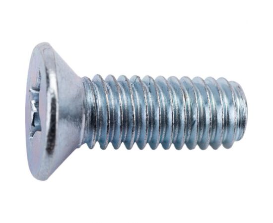Винт с потайной головкой Невский Крепеж DIN 965 цинк, М6x16 + гайка + шайба, 10 шт. 814064 – изображение 6