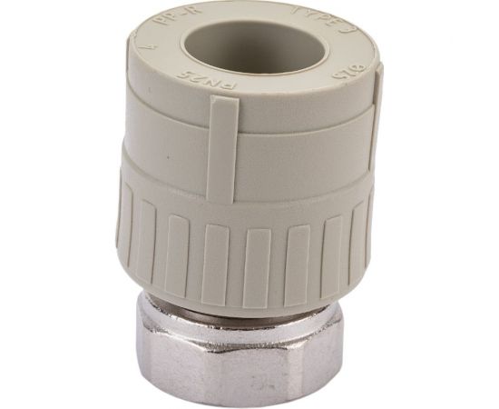 Муфта RTP с накидной гайкой на металлическом штуцере, внутренняя резьба, D25х1 мм, серая 15826 – изображение 4
