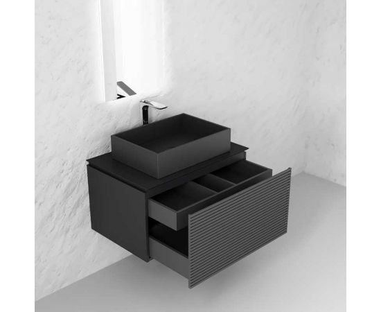 Тумба Jorno Stone 80 подвесная, антрацит Stn.01.80/P/A/JR – изображение 2