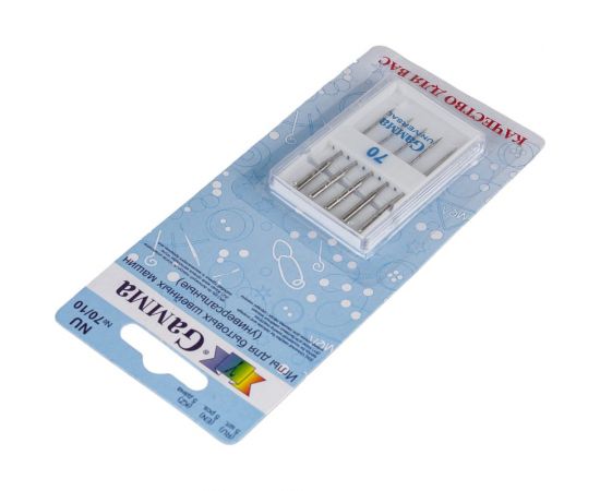 Иглы для бытовых швейных машин универсальные NU №70/10 5 шт. Gamma 93306 – изображение 3