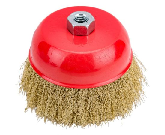 Щетка-чашка (125 мм; М14; латунь) для УШМ vertextools 12300-125 – изображение 3