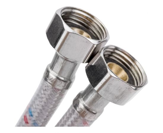 Подводка для смесителя (2 шт; гайка 1/2-штуцер M10; 30 см; нейлон/ПВХ) AQUALINE 4886 – изображение 4