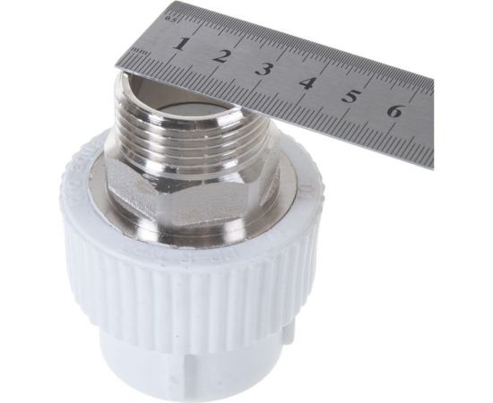 Комбинированная муфта под ключ PRO AQUA PP-R НР белая d-32 мм 1" PA23518Pb – изображение 4