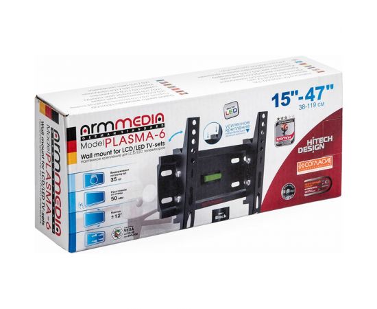 Кронштейн для LED/LCD телевизоров Arm media PLASMA-6 black, наклонный 10215 – изображение 8