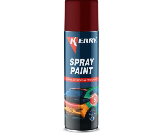 Акриловая глянцевая эмаль KERRY вишнёвая KR-023 