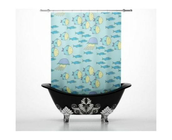 Штора для ванной Аквалиния (морской коктейль) 1,8x1,8 003-16 