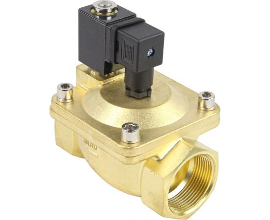 Электромагнитный клапан DN.ru VS2W-400N-PU-NC Ду40 Ру12 латунь пилотный G 1 1/2 НЗ NBR 220В D130-01274 