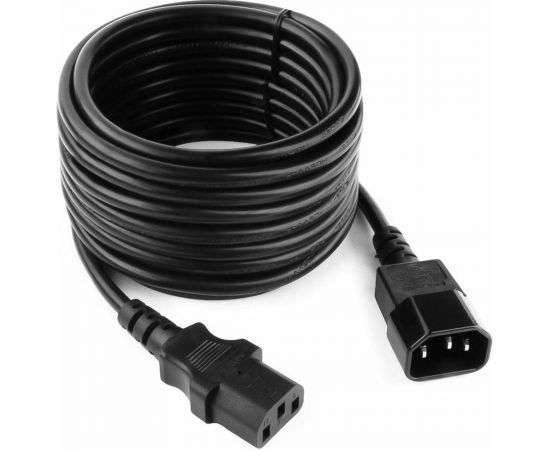 Кабель питания Cablexpert системный блок-монитор 5м C13-C14 VDE 10А черный PC-189-VDE-5M 