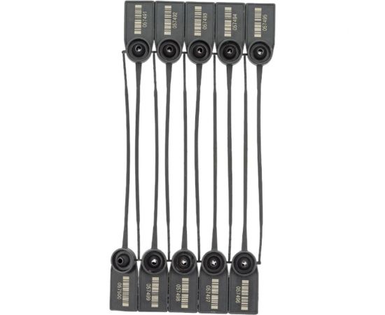 Пластиковая номерная пломба Пломба.Ру D 2,2 мм., L 105 мм., Цвет черный штрихкод 100 шт. КПП-3-2026 