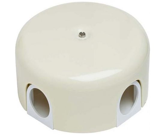 Распределительная коробка Bironi 110мм, пластик, цвет Слоновая кость (4 кабельных ввода в комплекте) B1-522-211-K 