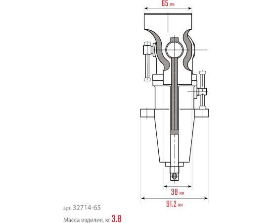 Многофункциональные настольные тиски KRAFTOOL 3D-MINI 65/38 мм 32714-65 – изображение 14