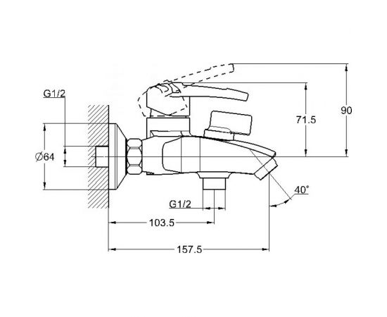 Смеситель для ванной G-Lauf LWF3-A113 – изображение 2