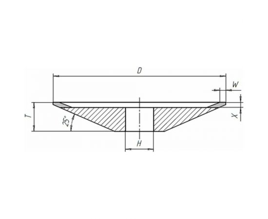 Круг заточной алмазный 4В2 125x10x6х2x32 мм, АС4, 125/100, В2-01 Алмазный инструмент CT00207030 – изображение 2