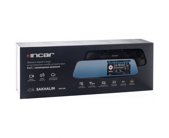 Комбо-устройство INCAR Sakhalin/GPS сигнатурный радар-детектор, видеорегистратор 2304х1296 SDR-230 – изображение 2