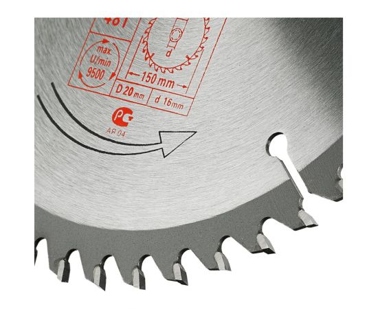 Диск пильный по дереву 150x20/16 мм, 48z S.E.B. 306PG-1504820 – изображение 4