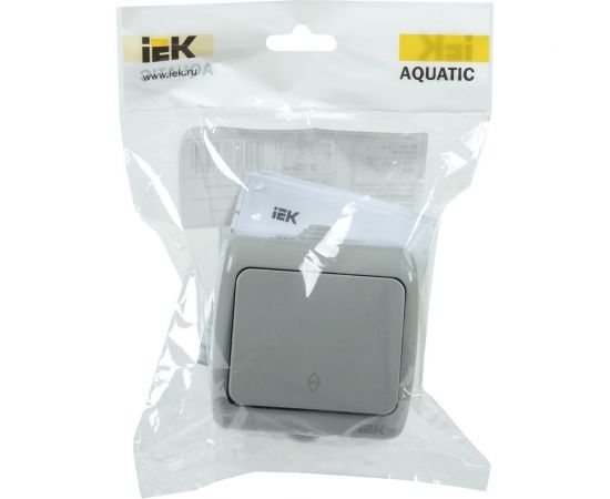 Одноклавишный выключатель IEK ВС-20-1-2-A, проходной, открытой установки, 10А, IP54, AQUATIC EVA12-K03-10-54 – изображение 2