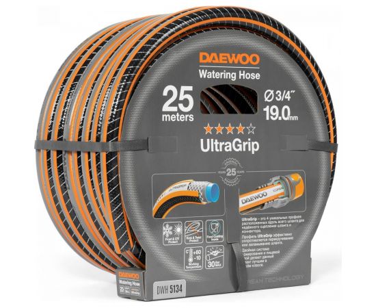 Шланг DAEWOO ultragrip, 3/4"", 19 мм, 25 м DWH 5134 – изображение 5