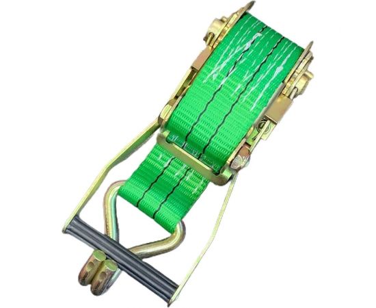 Стяжной усиленный ремень ТРАСТ 5 т, 5000 мм, 50 мм, зеленый, Россия 4687202668281 – изображение 2