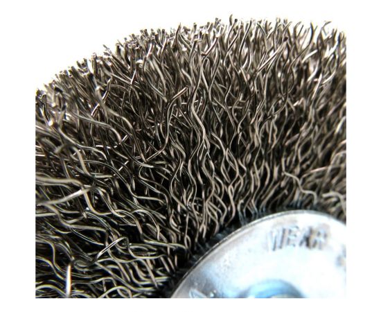 Щетка для дрели дисковая 80x19 мм, с хв-м 6 мм, гофрированная нержавеющая сталь 0.30 мм 13-185 EuroBrush EB-D80SS1 – изображение 2