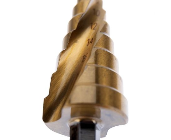 Сверло по металлу ступенчатое ТИТАН 4.0-20.0 мм, Р6М5 TiN KRANZ KR-12-6611 – изображение 2
