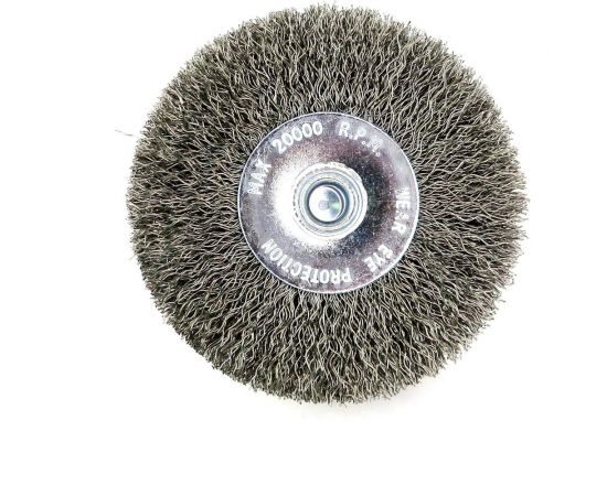 Щетка для дрели дисковая 80x19 мм, с хв-м 6 мм, гофрированная нержавеющая сталь 0.30 мм 13-185 EuroBrush EB-D80SS1 – изображение 4