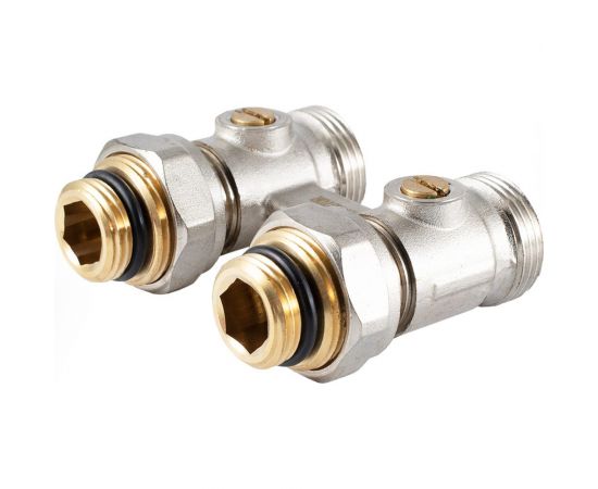 Узел нижнего подключения радиатора PROFACTOR прямой шаровой 1/2х3/4 ЕК PF RVS 612 