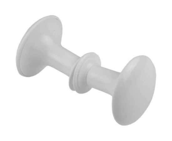 Дверная ручка кнопка STARFIX пластмассовая, белая SMP-50653-1 