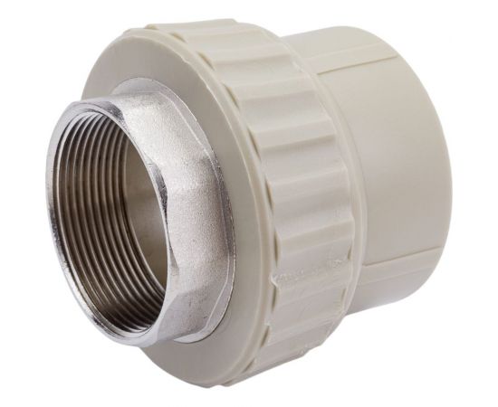 Муфта комбинированная под ключ с внутренней резьбой VALFEX PP-R серая, 63 мм х2"" 10134063Г 127-0367 
