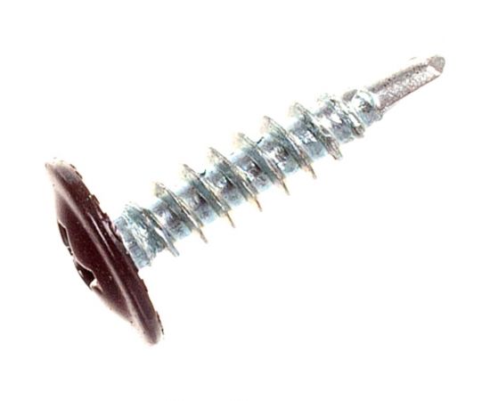 Саморез с прессшайбой Качественный крепеж коричневая 4,2х19 сверло 250 шт 0300221 КЧ 