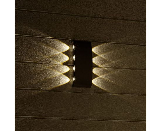 Настенный накладной светильник duwi NUOVO LED 8Вт ABS пластик 3000К IP54 черный 8 лучей 24772 6 – изображение 10