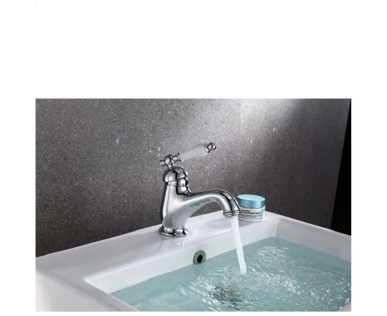 Смеситель для раковины MYNAH глянцевый хром, высота 140 мм, латунь M1031 – изображение 5