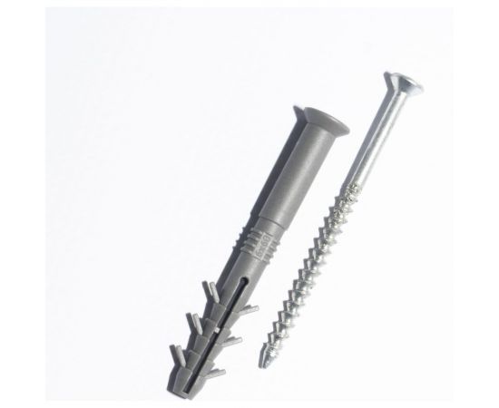Дюбель с ударным шурупом МВИС Крепежные системы дюбель-гвоздь с усами, 6x60 мм, полипропилен, потай., 100 шт. ДБМ0660П – изображение 4