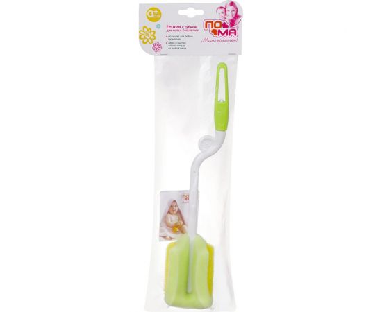Ершик с губкой для мытья бутылочек ПОМА 1 шт. 0+ 2117 – изображение 2