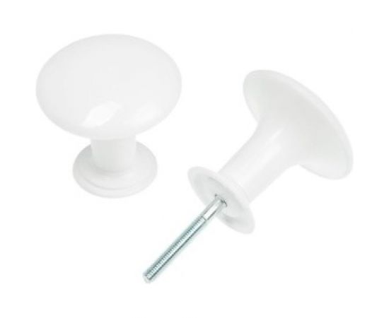 Дверная ручка кнопка STARFIX пластмассовая, белая SMP-50653-1 – изображение 3