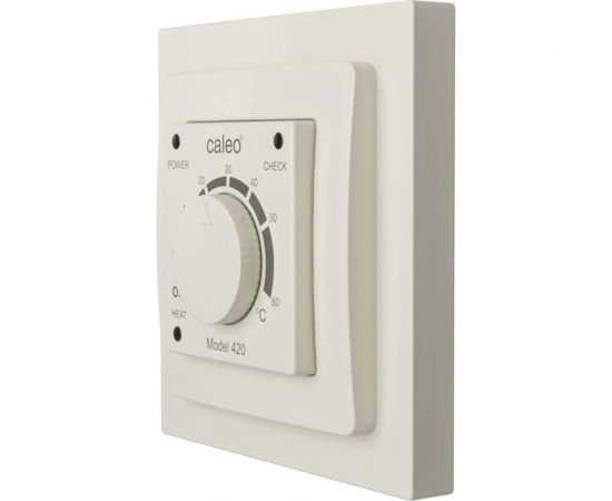 Терморегулятор Caleo 420 бежевый с адаптерами, встраиваемый аналоговый, 3,5 кВт КА000001911 – изображение 6