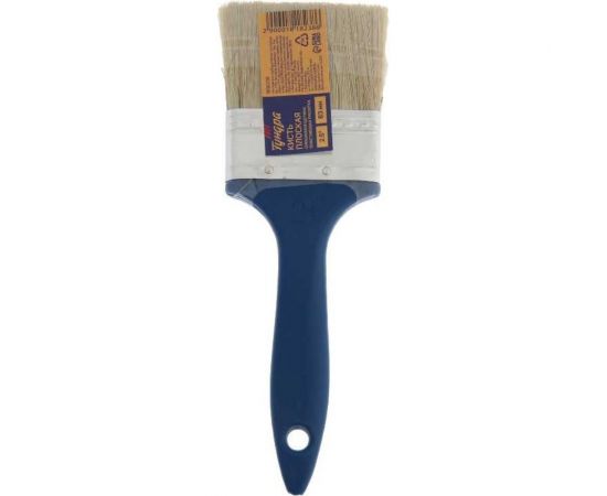 Плоская кисть ТУНДРА смешанная щетина, пластиковая ручка, 2.5"", 63 мм 1818238 – изображение 3