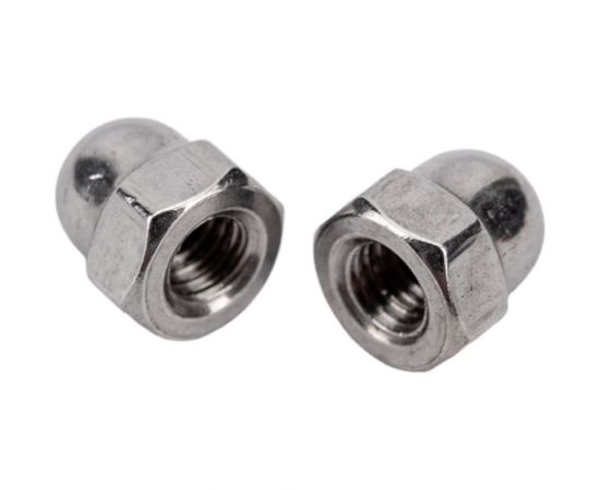 Шестигранная колпачковая гайка DINFIX DIN 1587, нерж А2, M4, 10 шт. 00-00003334 – изображение 4