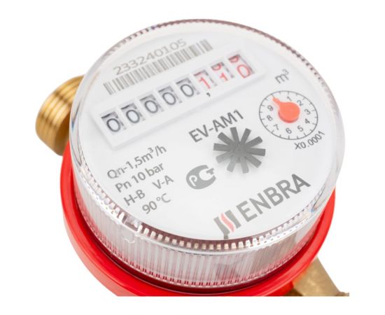 Счётчик учёта горячей воды Энбра EV-AM1 L110 D15 B без сгонов – изображение 3
