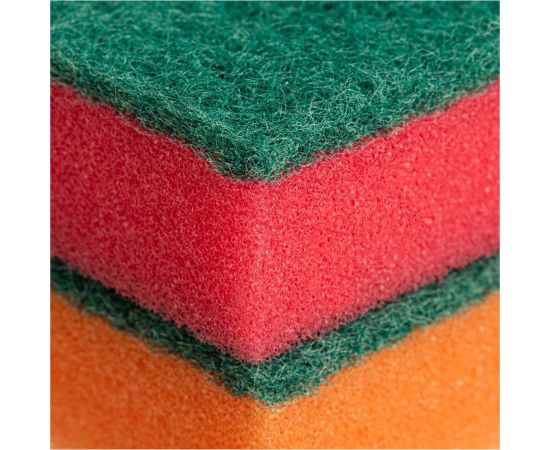 Поролоновые губки для мытья посуды Luscan 80x50x26 мм 5 шт 1070940 – изображение 2