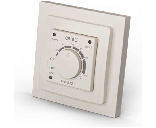 Терморегулятор Caleo 420 бежевый с адаптерами, встраиваемый аналоговый, 3,5 кВт КА000001911 – изображение 5