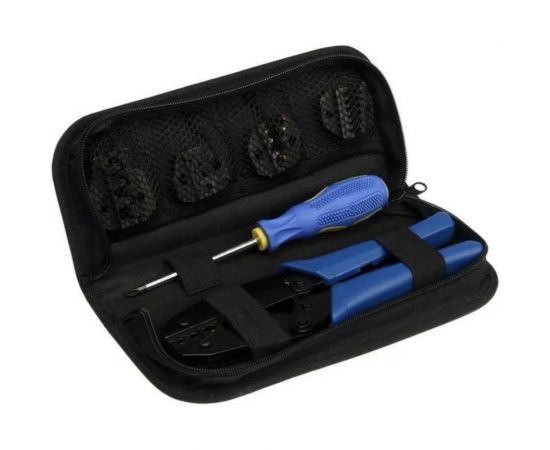 Набор инструментов Cabeus инструмент обжимной для кабельных наконечников, отвертка, сменные насадки 5 шт. HT-TK-04 – изображение 3