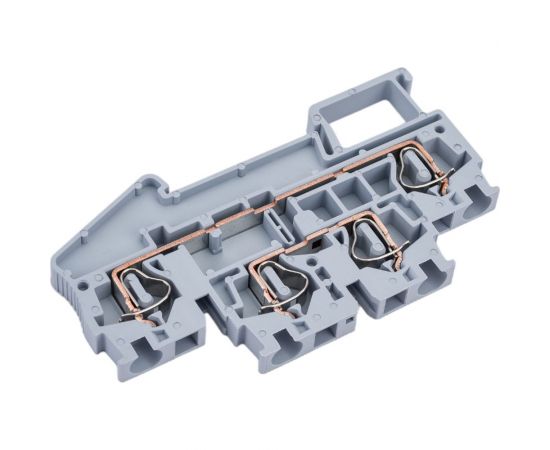 Клеммная самозажимная двойная колодка EKF JXB-ST-4 32А серая 40 шт PROxima plc-jxb-st-4-4-2 – изображение 2