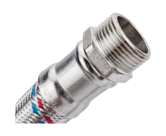 Подводка гибкая для воды Гигант (гайка-штуцер 1; 40 см) AQUALINE 4969 – изображение 2