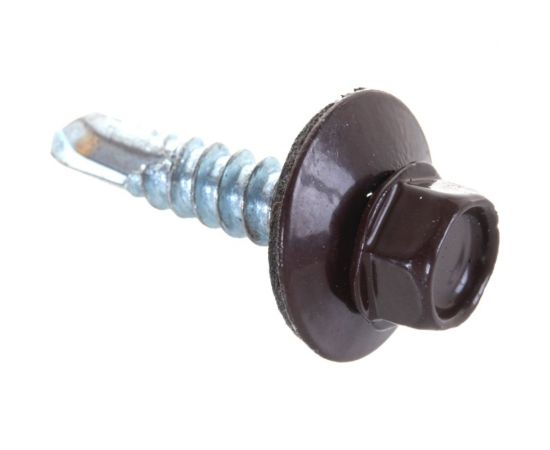 Кровельный саморез Качественный КРЕПЕЖ коричневый RAL 8017, 5.5х25 мм, 70 шт 0300125 КЧ – изображение 2