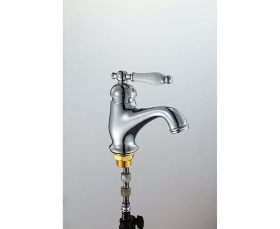 Смеситель для раковины MYNAH глянцевый хром, высота 140 мм, латунь M1031 – изображение 6