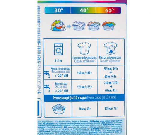 Стиральный порошок автомат Сонца 400г Мара Узор 4в1 86611 – изображение 4