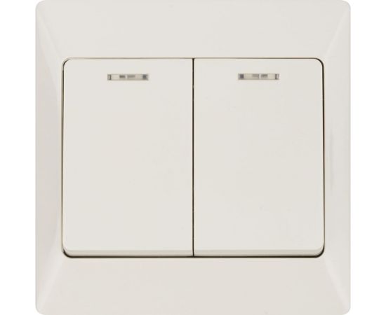 Выключатель TDM Ильмень 2 кл. с подсветкой 10А слоновая кость SQ1823-0104 – изображение 4