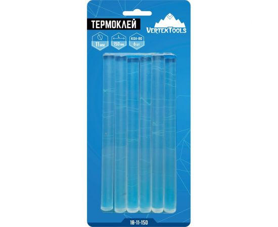 Термоклей 11x150 мм, 6 шт vertextools 18-11-150 – изображение 2